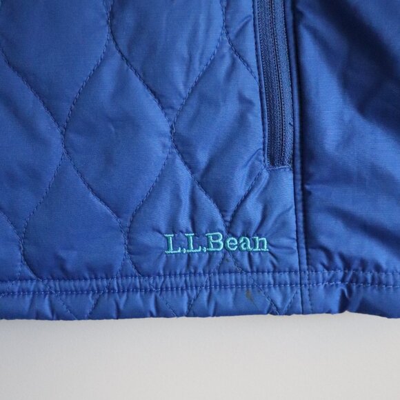L.L. Bean Womens Blue Lrg Reversible Insulated Quilted Full Zip Lightweight Vest - Picture 11 of 16